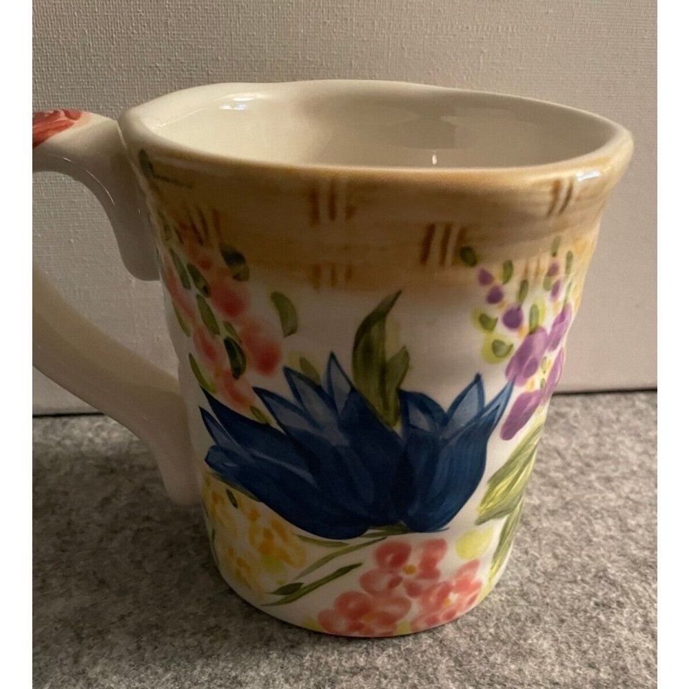 Tabletops Lifestyle Floral Basket Large Mug #712